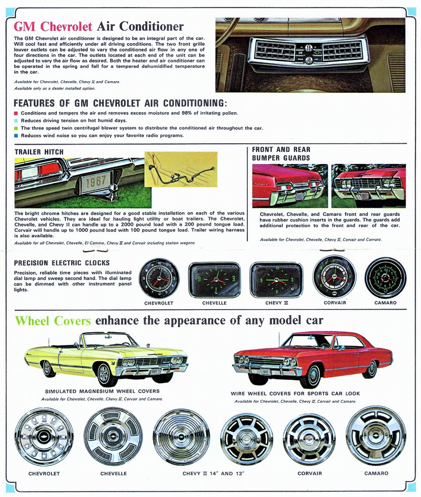 1967 Chevrolet Accessories Foldout Page 1